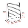 LZMZMQ 10 Layer Metal Scarf Display Stand, Floor-Standing Shawl/Trousers/Towel/Hijab Holder Rack, with Anti-Slip Feet Pads, Removable Crossbar (Color : White, Size : Length-60cm/23.6in) view 2