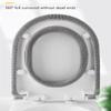 Albideyaa 4 PackThicker Soft Bathroom Warmer Handle Toilet Seat Cover Pad Stretchable Washable and Easy Installation Cushioned Lid Seat Covers Washable Fiber Cloth view 2