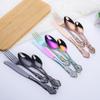 56 Piece Rainbow Silverware Set for 14 Palace Flatware Sets With Hollow Relief Decoration Stainless Steel Kitchen Restaurant Hotel Cutlery Utensils Knifes Forks and Spoons Set view 2