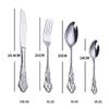 56 Piece Rainbow Silverware Set for 14 Palace Flatware Sets With Hollow Relief Decoration Stainless Steel Kitchen Restaurant Hotel Cutlery Utensils Knifes Forks and Spoons Set view 3