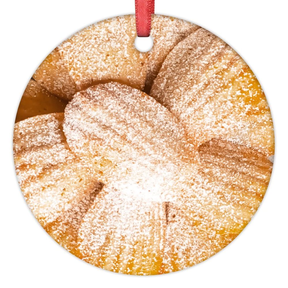 Madeleines Christmas Ornaments 2022 Cute Food Ornaments for Christmas Trees Personalized Christmas Ornaments Holiday Christmas Keepsake New Year Gifts for Friends, 3 Inch