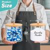 JYPS 1+1 Large-Capacity Laundry Pods Container with Bamboo Lid, Clear Acrylic Powder Detergent Containers for Pods, Scent Boosters & Powder, Laundry Room Organization decor, Storage Jars Set view 2