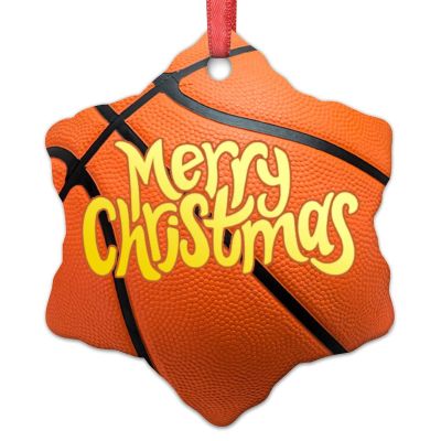 Basketball Christmas Decorations for Tree Sport Personalized Christmas Ornaments 2022 Hanging Ornaments Holiday Memorial Christmas Keepsake New Year Gifts for Basketball Lover, 3 Inch