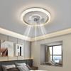 ZWPAYF Black/Gold/White Ceiling Fan Lamp with Remote Control Household Fan Blade 360 Degree Rotation Large Wide-Angle Circulating Air Quiet LED Flush Mount Ceiling Light Bedroom Dining Room view 4