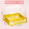 400 Pcs Clear Mini Cupcake Dessert Containers with Lids Wedding Individual Cupcake Box Plastic Cup Cake Single Mooncake Boxes Disposable Holders for Wedding Birthday Party(2.95 x 2.64 x 1.34 Inch) view 2