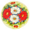 Polmedia Polish Pottery Dessert Plate UNIKAT - Red'n'White Classic Pattern Handmade in Boleslawiec Poland + Certificate of Authenticity view 1
