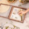 11x11 Shadow Box Frame with Linen Back - Sturdy Rustic Memory Display Case of Flower, Pictures, Medals and More, Rustic Brown view 4