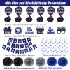 16th Birthday Decorations for Boys Girls, Blue Happy 16th Birthday Banner Party Decorations, Sixteen Birthday Supplies Decor Double-Sided Card Pompoms Hanging Swirl for 16 Years Teenagers Gifts 45pcs view 4