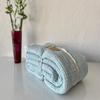 100% Cotton Muslin Blanket Throw 4 Layers Bedspread Soft Turkish Cotton Muslin Bed Cover Reversible Coverlet Baby Blue with Size Options (160x230cm 63x90 Inches) view 2