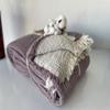 100% Cotton Muslin Blanket Throw 4 Layers Bedspread Soft Turkish Cotton Muslin Bed Cover Reversible Coverlet Plum with Size Options (230x240cm 91x95 Inches) view 2