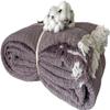 100% Cotton Muslin Blanket Throw 4 Layers Bedspread Soft Turkish Cotton Muslin Bed Cover Reversible Coverlet Plum with Size Options (160x230cm 63x90 Inches) view 1