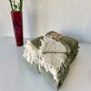 100% Cotton Muslin Blanket Throw 4 Layers Bedspread Soft Turkish Cotton Muslin Bed Cover Reversible Coverlet Olive Drab with Size Options (160x230cm 63x90 Inches) view 2