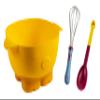 Kuhn Rikon Kinderkitchen Kids Mixing Set | Pig Mixing Bowl, Rooster Whisk & Goose Stirring Spoon | Child-Friendly Kitchen Tools for Real Cooking view 1