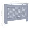 GOLINPEILO Anthracite Radiator Cover MDF Heater Cover Cabinet Shelf Household Appliance Heating Accessories, Living Room Furniture Decor, 44.1" x 7.5" x 32.1"/Cross Style view 2