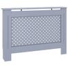 GOLINPEILO Anthracite Radiator Cover MDF Heater Cover Cabinet Shelf Household Appliance Heating Accessories, Living Room Furniture Decor, 44.1" x 7.5" x 32.1"/Cross Style view 3