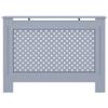 GOLINPEILO Anthracite Radiator Cover MDF Heater Cover Cabinet Shelf Household Appliance Heating Accessories, Living Room Furniture Decor, 44.1" x 7.5" x 32.1"/Cross Style view 4