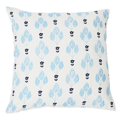 20" Square Floral Print Pillow Cover