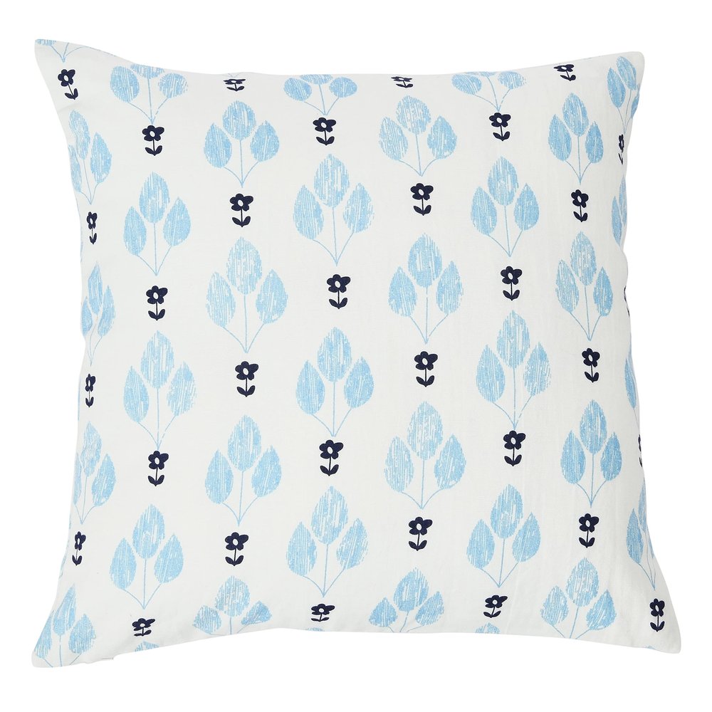 20" Square Floral Print Pillow Cover