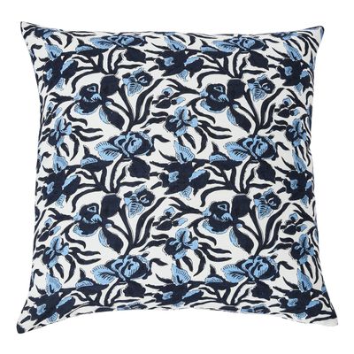 20" Square Noir Iris Pillow Cover