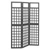3-Panel Wooden Room Divider/Trellis Solid Fir Wood 47.6" x 70.9" Folding Partition Privacy Screen Panels Freestanding, Decorative Screen Panels, Partition Wall Dividers Screen for Home, Black view 1