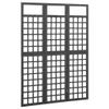 3-Panel Wooden Room Divider/Trellis Solid Fir Wood 47.6" x 70.9" Folding Partition Privacy Screen Panels Freestanding, Decorative Screen Panels, Partition Wall Dividers Screen for Home, Black view 2