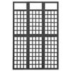 3-Panel Wooden Room Divider/Trellis Solid Fir Wood 47.6" x 70.9" Folding Partition Privacy Screen Panels Freestanding, Decorative Screen Panels, Partition Wall Dividers Screen for Home, Black view 3