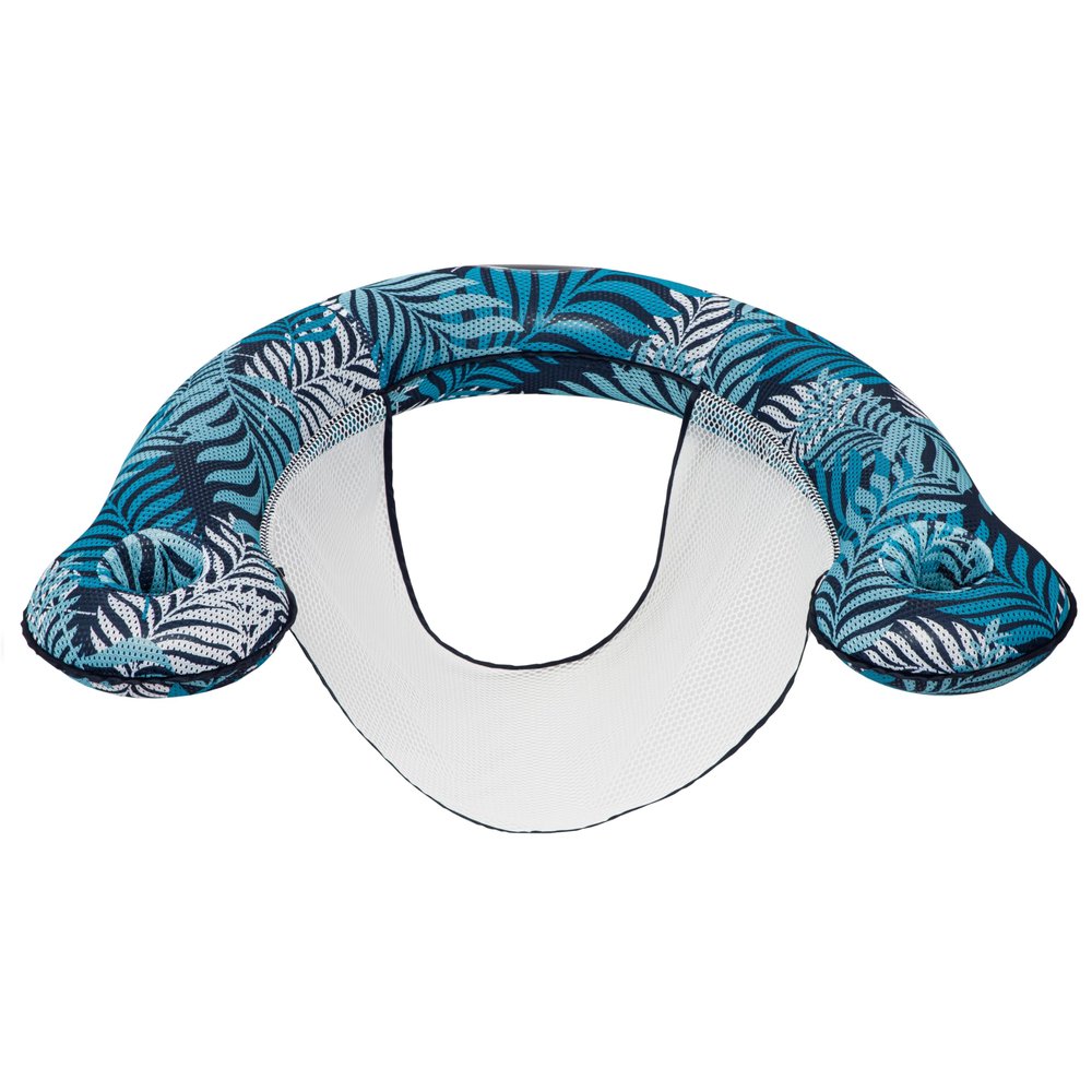 New Aqua Luxury Pool Noodle Chair Float with Adjustable Seat and Two Cup Holders Blue Fern