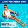 New Aqua Luxury Pool Noodle Chair Float with Adjustable Seat and Two Cup Holders Blue Fern view 2