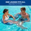 New Aqua Luxury Pool Noodle Chair Float with Adjustable Seat and Two Cup Holders Blue Fern view 4