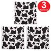 Beistle Polyester Fabric Cow Print Bandanas For Wild West Western Party Supplies, Farm Theme Cowboy Costume Accessories,Black/White, 22" x 22", 3-Piece view 4