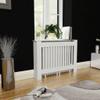 GOLINPEILO White Radiator Cover MDF Heater Cover Cabinet Shelf Household Appliance Heating Accessories, Living Room Furniture Decor, 44.1" x 7.5" x 32.1"/Vertical Style view 1