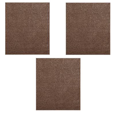Furnish my Place Modern Plush Solid Brown Color Rug, Indoor/Outdoor Mat, Area Rugs Great for Kids, Pets, Event, Living Room, Made in USA, 2' x 2' Square - Set of 3