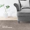 Furnish my Place Modern Plush Solid Beige Color Rug, Indoor/Outdoor Mat, Area Rugs Great for Kids, Pets, Living Room, Made in USA, 18" Round - Set of 3 view 4