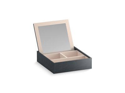 Kohler 33589-1WT K-33589-1WT Jewelry Box Vanities, 3 Separate Sections for Jewerly Storage and Organization, Mohair Grey