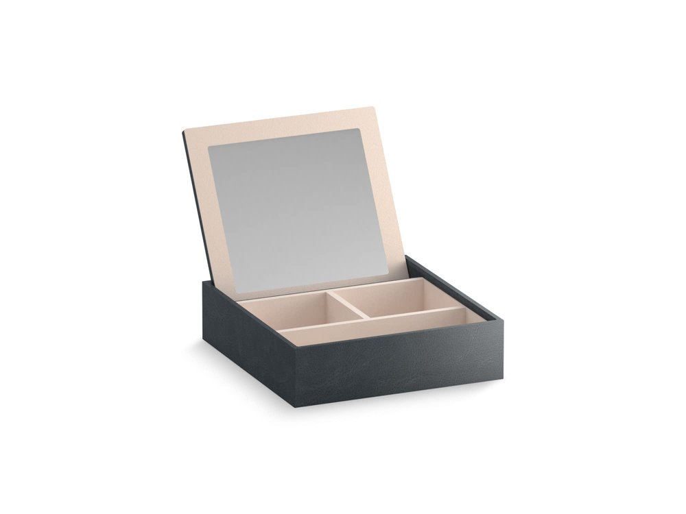 Kohler 33589-1WT K-33589-1WT Jewelry Box Vanities, 3 Separate Sections for Jewerly Storage and Organization, Mohair Grey