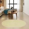 Furnish my Place Modern Plush Solid Yellow Color Rug, Indoor/Outdoor Mat, Area Rugs Great for Kids, Pets, Event, Living Room, Made in USA, 1.5' x 2.25' Oval - Set of 3 view 1