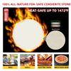 5 PCS Round Pizza Stone Set, 13" Pizza Stone for Oven and Grill with Pizza Peel(OAK),Serving Rack, Pizza Cutter & 10pcs Cooking Paper for Free, Baking Stone for Pizza, Bread view 3