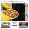 5 PCS Round Pizza Stone Set, 13" Pizza Stone for Oven and Grill with Pizza Peel(OAK),Serving Rack, Pizza Cutter & 10pcs Cooking Paper for Free, Baking Stone for Pizza, Bread view 4