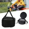 Leapiture Dutch Pot Storage Bag Heavy Duty Dutch Oven Tote Portable Waterproof Wear Resistant Cast Iron Pot Storage Bag for Outdoor Camping (12")(Black) view 2