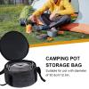 Leapiture Dutch Pot Storage Bag Heavy Duty Dutch Oven Tote Portable Waterproof Wear Resistant Cast Iron Pot Storage Bag for Outdoor Camping (12")(Black) view 3