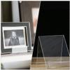 Zerodeko 4pcs Acrylic Book Display Rack Transparent Easel Stand for Pictures Artworks and Books Modern Desktop Organizer for Home and Business Use view 3