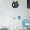 Love You To The Moon And Back Wood Sign Wall Decor, Moon Star Wood Door Hanging Art, Family Love Word Wood Art Plaque Kids Wife Bedroom Kindergarten Nursery Bedroom Dress Up 12''X12'' view 3