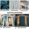 Bed Canopy for Twin Queen King, European Style Windproof Bed Cover Mosquito Net with Stainless Steel Bracket (Color : Gray-1, Size : 150X200cm/59X79inch) view 4