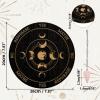 AHANDMAKER 7.8" Witch Pendulum Board, Wooden Dowsing Planchette with Rose Quartz Crystal Dowsing Pendulums Witchcraft Divination Tools for Spirit Altar Decoration - Moon Phase Track view 2