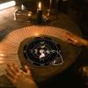 AHANDMAKER 7.8" Witch Pendulum Board, Wooden Dowsing Planchette with Rose Quartz Crystal Dowsing Pendulums Witchcraft Divination Tools for Spirit Altar Decoration - Moon Phase Track view 4
