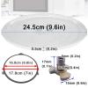 LIGUOYI Round Microwave Glass Turntable Plate with 3 Fixtures, Scratch-Resistants Microwave Glass Plate, 24.5cm 27cm 31.5cm Replacement Microwave Glass Tray, 360 Microwave Turntable Ring view 3