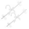 PRETYZOOM 2Pcs Creative Pearl Bow Clothes Hangers Pants Rack for Closet Organization Elegant Clothes Drying Rack for Suits Dresses and Skirts Home and Shops view 1