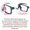 SooGree Sports Goggles Glasses Football Soccer Safety Glasses Goggles Adjustable Strap Interchangeable Temples for Men Youth (1219 Progressive Gray) view 3