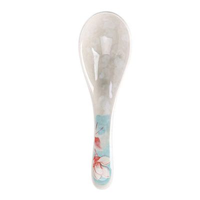 Bulk Spoons Set Ceramic Spoon Household Rice Spoon Japanese Style Creative Cute Small Soup Spoon 10-piece Set Spoons for Eating (Color : 1)