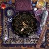AHANDMAKER 7.8" Witch Pendulum Board, Wooden Dowsing Planchette with Rose Quartz Crystal Dowsing Pendulums Witchcraft Divination Tools for Spirit Altar Decoration - Night Crow view 3